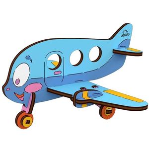 Puzzle 3D de colorat - Avion | Ugears imagine
