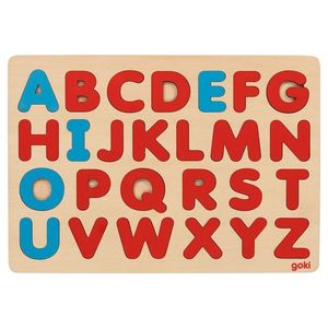 Puzzle din lemn - Montessori - Alphabet | Goki imagine