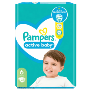 Scutece Pampers Active Baby jumbo Pack marimea 6, 13 -18 kg 48 buc imagine