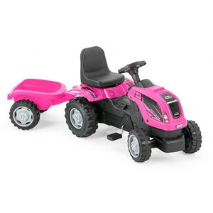 Tractor cu pedale si remorca Micromax MMX Pink imagine