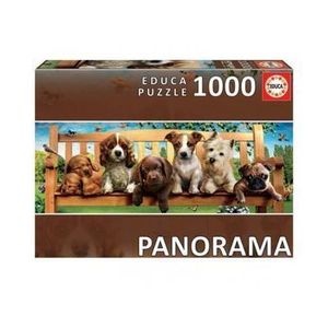 Puzzle panoramic Puppies on beach, 1000 piese imagine