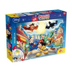 Puzzle Lisciani - Mickey Mouse, detectiv 2 in 1 Plus, 108 piese imagine