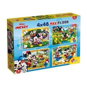 Puzzle pentru podea Lisciani Maxi - Mickey Mouse, 4 x 48 piese imagine