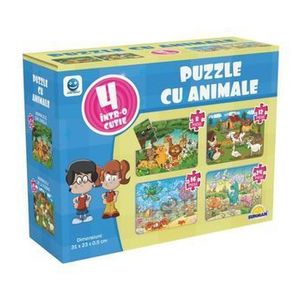 Puzzle 4 in 1 Smile Games - Animale, 60 piese imagine