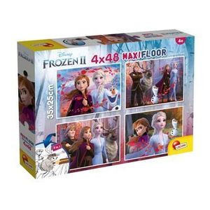 Puzzle pentru podea Lisciani Maxi - Frozen II, 4 x 48 piese imagine