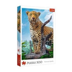 Puzzle Trefl - Leopard in savana, 500 piese (produs cu ambalaj deteriorat) imagine