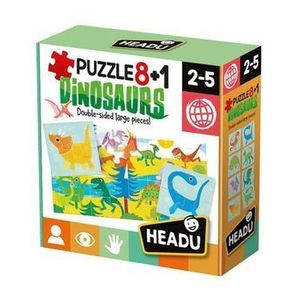 Puzzle Headu - Dinozauri 8+1, 32 piese (produs cu ambalaj deteriorat) imagine