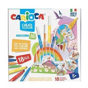 Set articole creative Carioca Create and Color - Unicorn 3D (produs cu ambalaj deteriorat) imagine