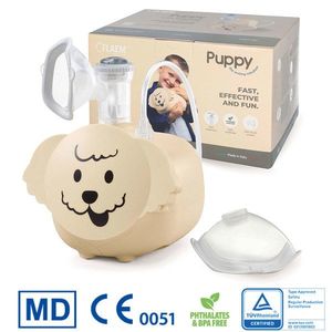 Aparat de aerosoli Flaem Puppy masca copii si adulti Soft Touch bej imagine