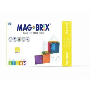 Set magnetic - Magbrix - Patrat, 24 piese | JC Ingenium imagine