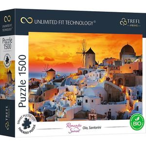 Puzzle 1500 piese - Oia, Santorini | Trefl imagine