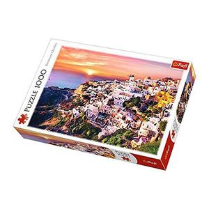 Puzzle 1000 piese - Sunset Over Santorini | Trefl imagine