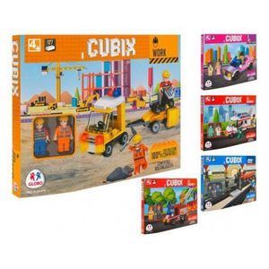 Set 2 figurine cu vehicul Globo Cubix imagine