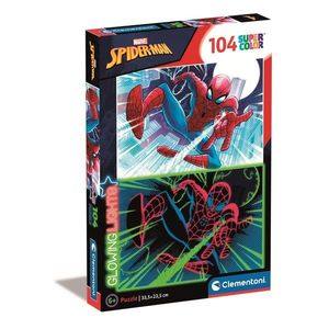Puzzle Clementoni Spiderman Glowing Lights, 104 piese imagine