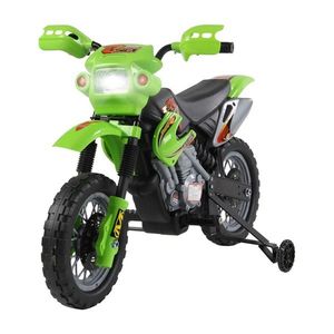 Moto Cross Electric pentru Copii cu Role HOMCOM, Verde | AOSOM RO imagine