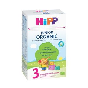 Lapte de crestere Junior Organic Hipp 3, 500 g imagine