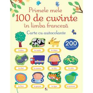 Carte Editura Litera, Primele 100 de cuvinte in limba franceza. Carte cu autocolante imagine