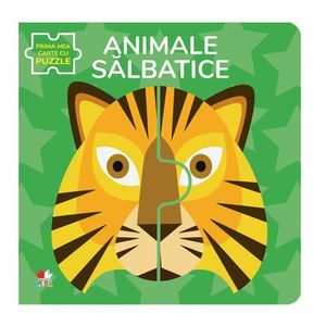 Carte Editura Litera, Animale salbatice, Carte cu puzzle imagine