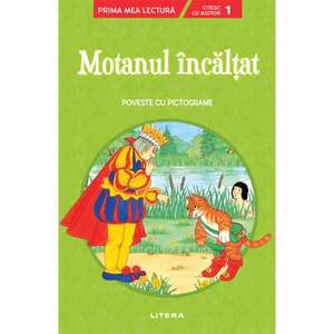 Carte Editura Litera, Motanul incaltat, Poveste cu pictograme imagine