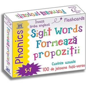 Editura DPH, Sight words - Formeaza propozitii - 100 de jetoane fata-verso - limba engleza imagine