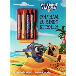 Carte Editura Litera, Disney. Prietenii catelusi, Coloram cu Bingo si Rolly imagine