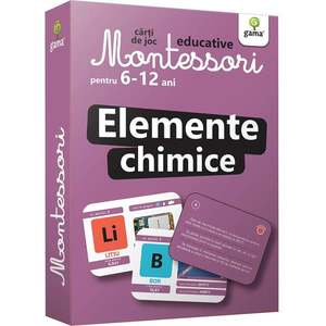 Carti de joc educative Montessori, Elemente chimice 6-12 ani imagine
