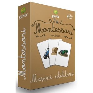 Editura Gama, Carti de joc educative Montessori Seria 2, Vocabular, Masini utilitare imagine