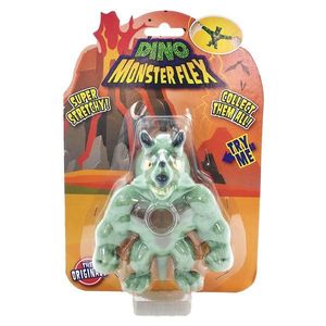 Figurina Monster Flex Dino, Monstrulet care se intinde, Tricerox imagine