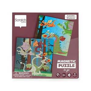 Puzzle magnetic Scratch, Dragoni, 20 piese imagine