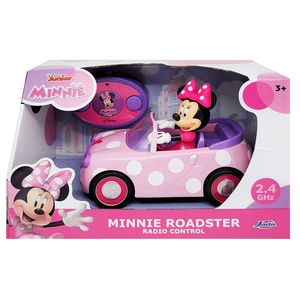 Masinuta cu telecomanda si figurina, Jada, Minnie Mouse Roadster imagine