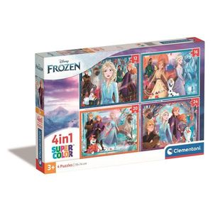 Puzzle 4 in 1 Clementoni Disney Frozen (12, 16, 20, 24 piese) imagine