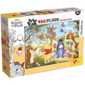 Puzzle de podea 2 in 1 Lisciani Disney Winnie The Pooh, Maxi, 24 piese imagine