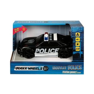 Masina de politie cu lumini si sunete Maxx Wheels, 1: 20, Negru imagine