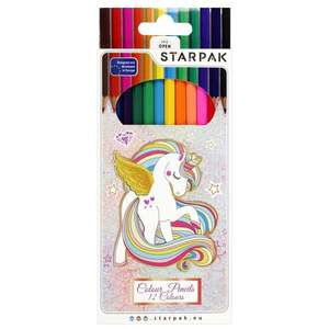 Set creioane colorate Starpak, Unicorn, 12 culori imagine