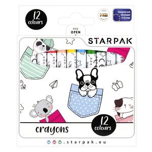 Set creioane cerate Starpak, Minisy, 12 culori imagine