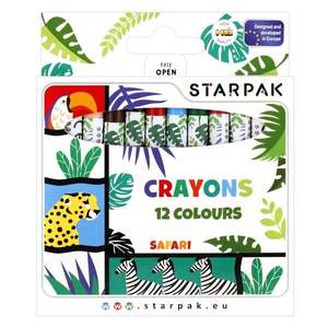 Set creioane cerate Starpak, Safari, 12 culori imagine