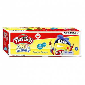 Acuarele de pictat Starpak, Play-Doh, 12 culori, 20 ml imagine
