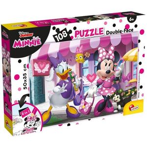 Puzzle 2 In 1 Lisciani, Minnie Mouse, Plus, 108 piese imagine