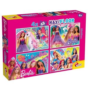 Puzzle de podea Lisciani, Barbie, Maxi, 4 x 48 piese imagine