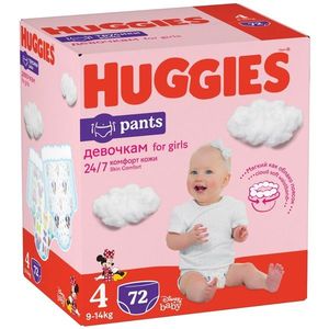 Scutece Huggies Pants Box Girls, Nr 4, 9 - 14 Kg, 72 buc imagine