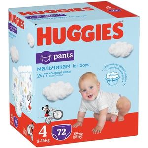 Scutece Huggies Pants Box Boys, Nr 4, 9 - 14 Kg, 72 buc imagine
