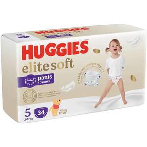 Scutece Chilotel Huggies, Elite Soft Pants Mega, Marimea 5, 12-17 kg, 34 buc imagine