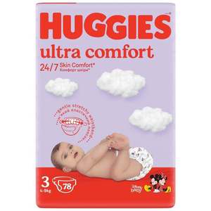 Scutece Huggies, Ultra Comfort Mega, Nr 3, 5-9 kg, 78 buc imagine