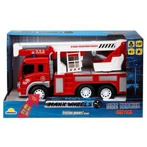 Camion de pompieri cu macara, lumini si sunete, Maxx Wheels, 1: 16 imagine