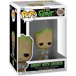 Figurina - Pop! Marvel - Guardians of the Galaxy - Groot With Grunds | Funko imagine