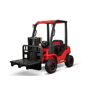 Motostivuitor electric pentru copii, Kinderauto Forklift, 90W, 12V, echipat STANDARD, rosu imagine