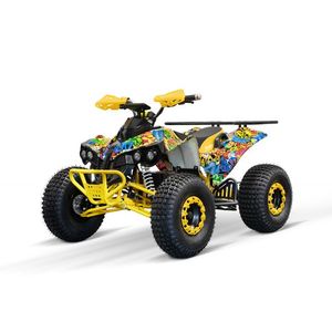 ATV electric NITRO EcoWarrior SPORT 1000W 48V 20Ah cu DIFERENTIAL, grafiti galben imagine