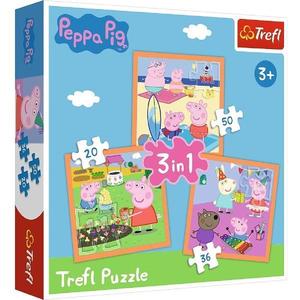 Puzzle 3 in 1. Inventiva Peppa Pig imagine