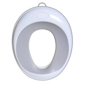 Reductor WC Copii Teno®, suprafata antiderapanta, confortabil, protectie impotriva stropilor, compatibilitate universala, inel de prindere, portabil, alb/gri imagine