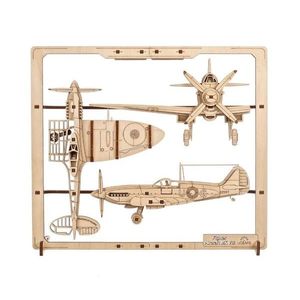 Puzzle mecanic - Fighter Aircraft 2.5D | Ugears imagine